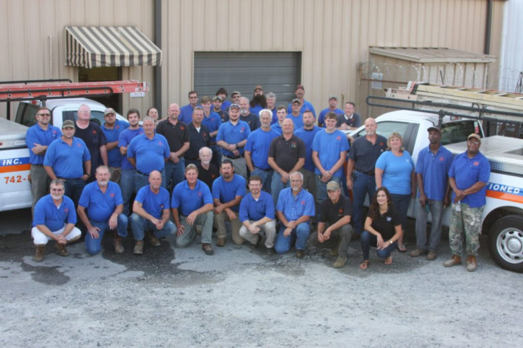 group photo of HVAC team